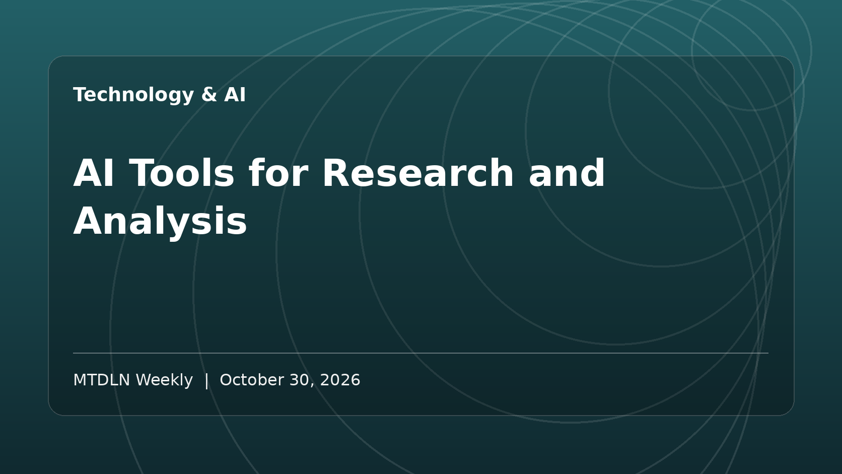Illustrated MTDLN feature image for AI Tools for Research and Analysis.