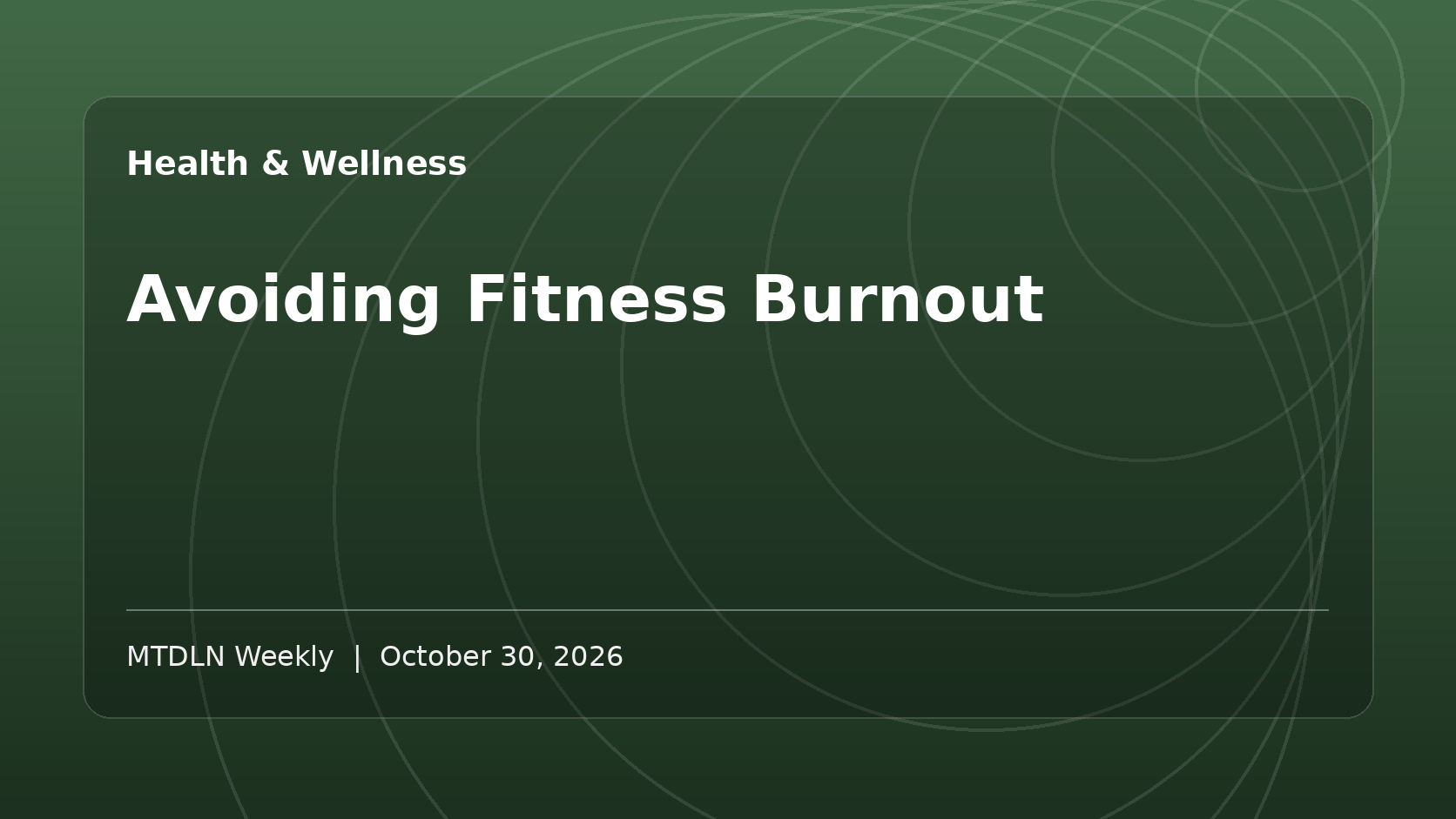 Illustrated MTDLN feature image for Avoiding Fitness Burnout.