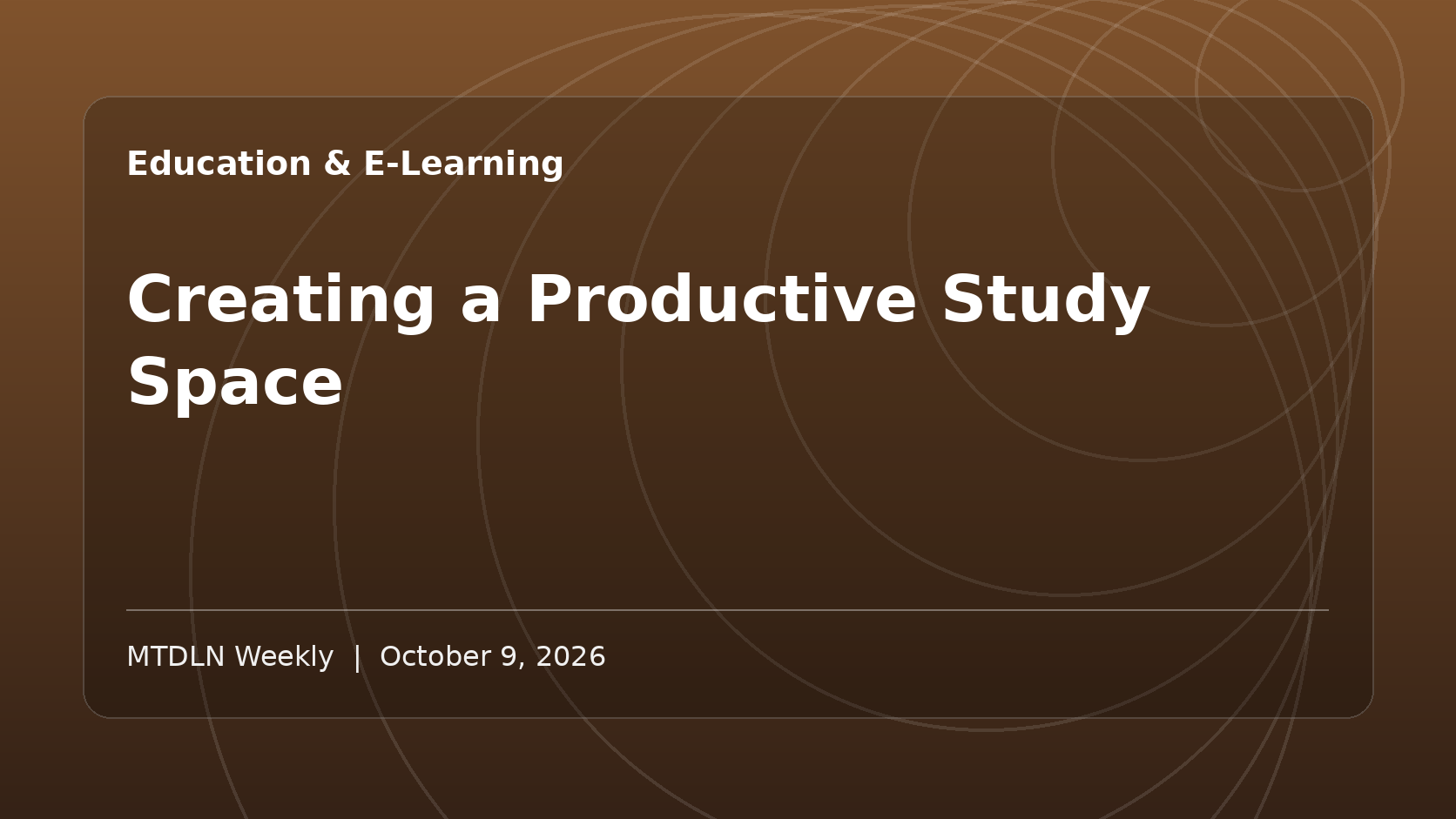Illustrated MTDLN feature image for Creating a Productive Study Space.