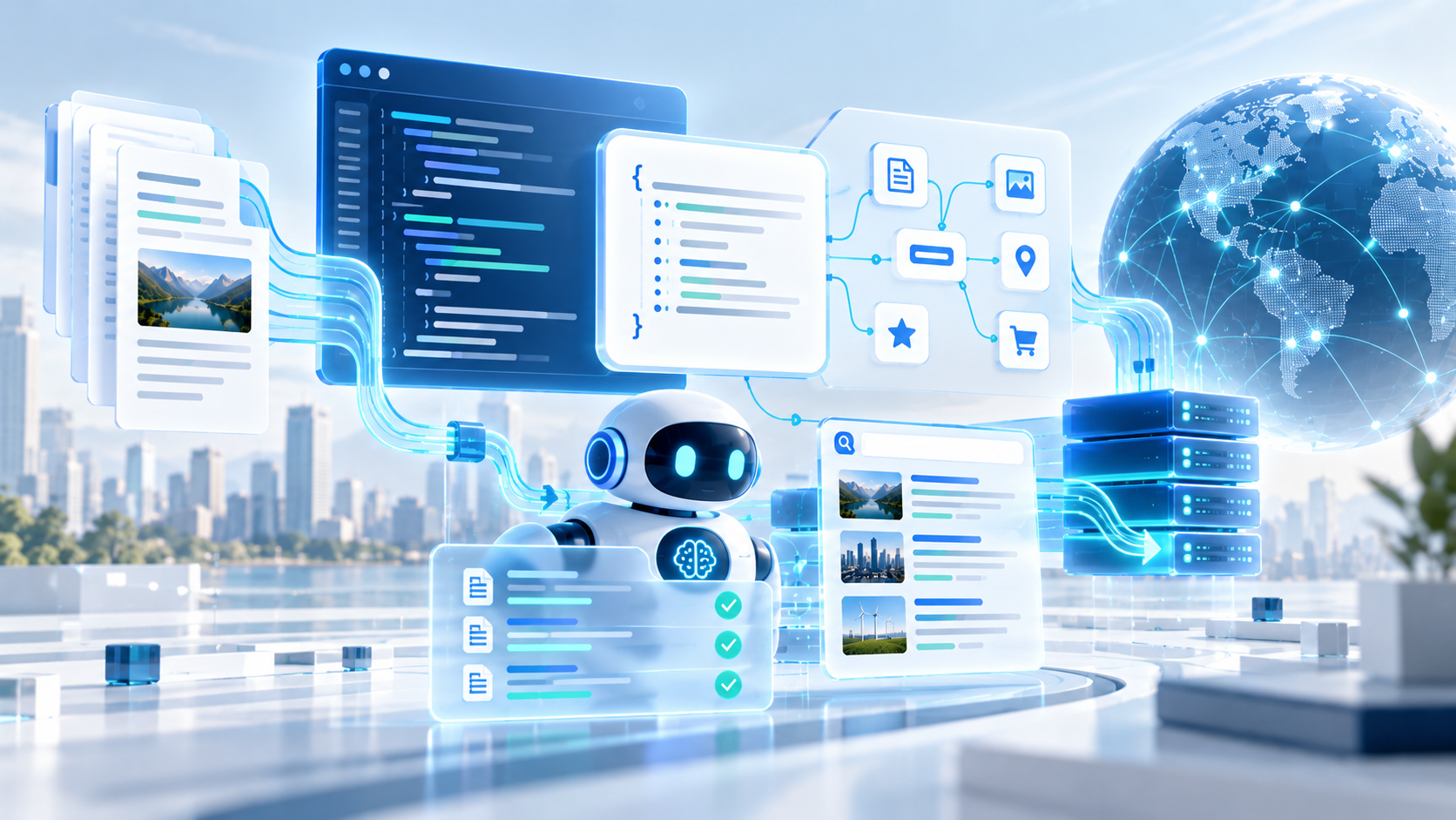 MTDLN Digital Marketing visual for llms.txt, Schema and AI Search: What Actually Helps GEO and What Does Not